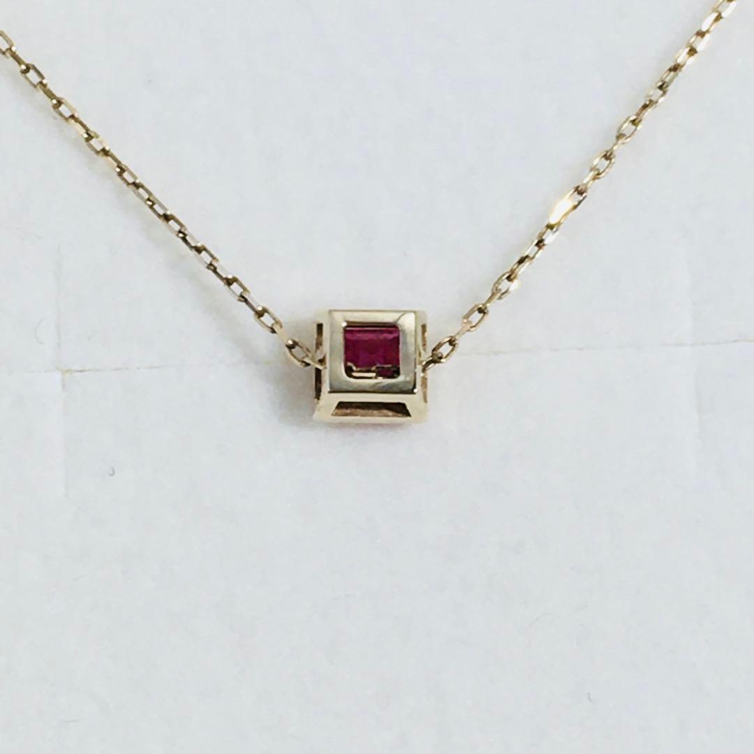 【お値下げ中】JUPITER facet ルビーK10 ネックレス