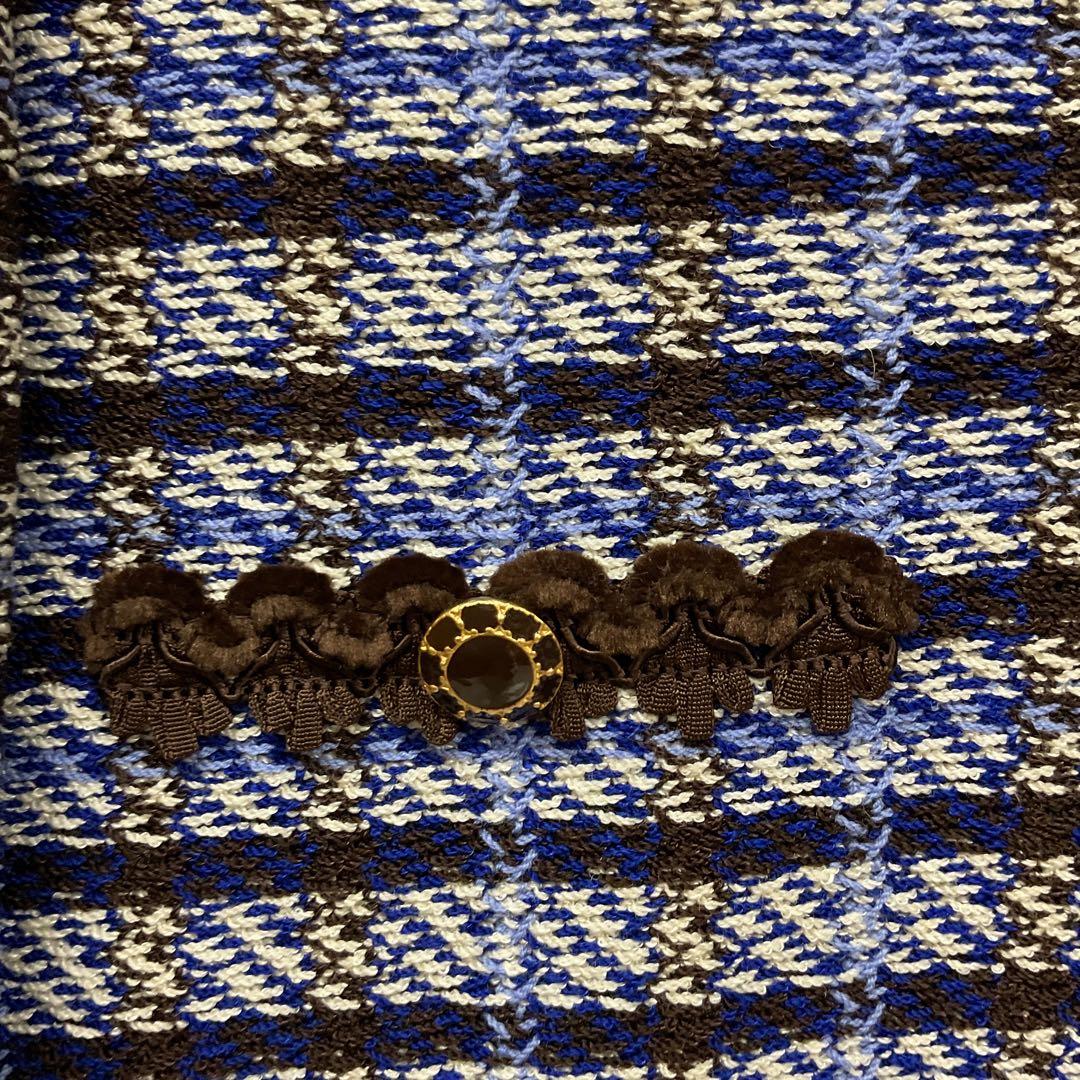 ST.JOHN 美品 ノーカラーツイードジャケット　ウール素材