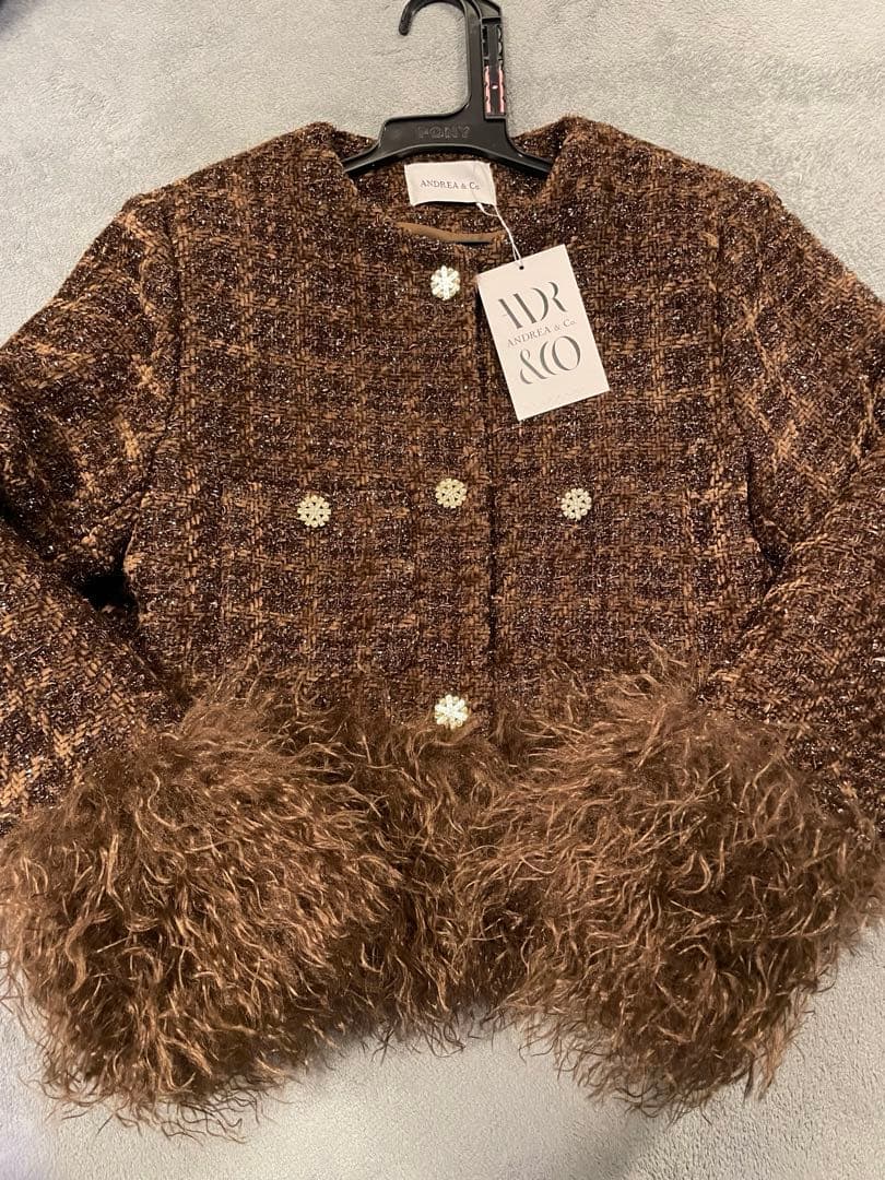 アンドレアアンドコー　anzeal-FRE24-103 ツイードファージャケット