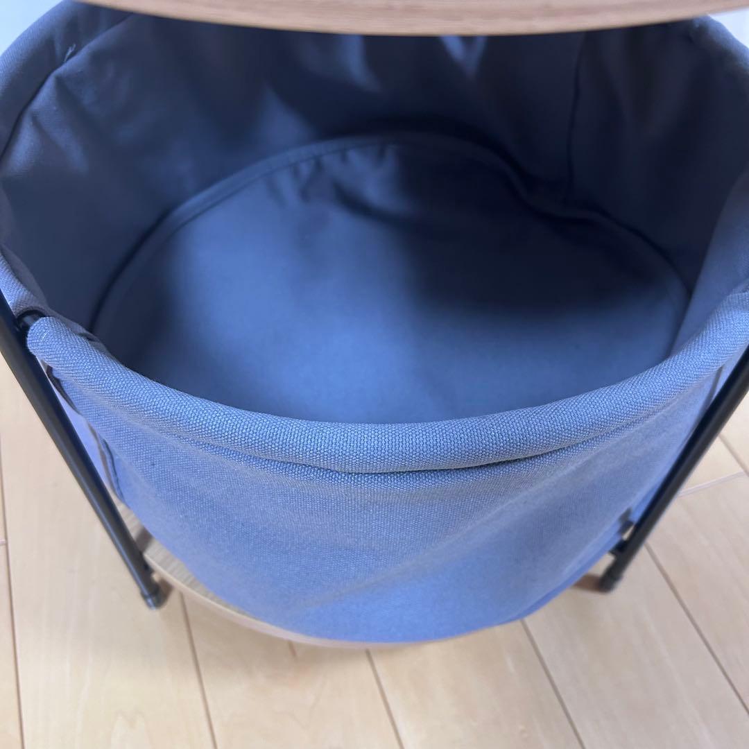 ニトリ　サイドテーブル　AW08 LBR 天然木　NITORI サイドボード円型