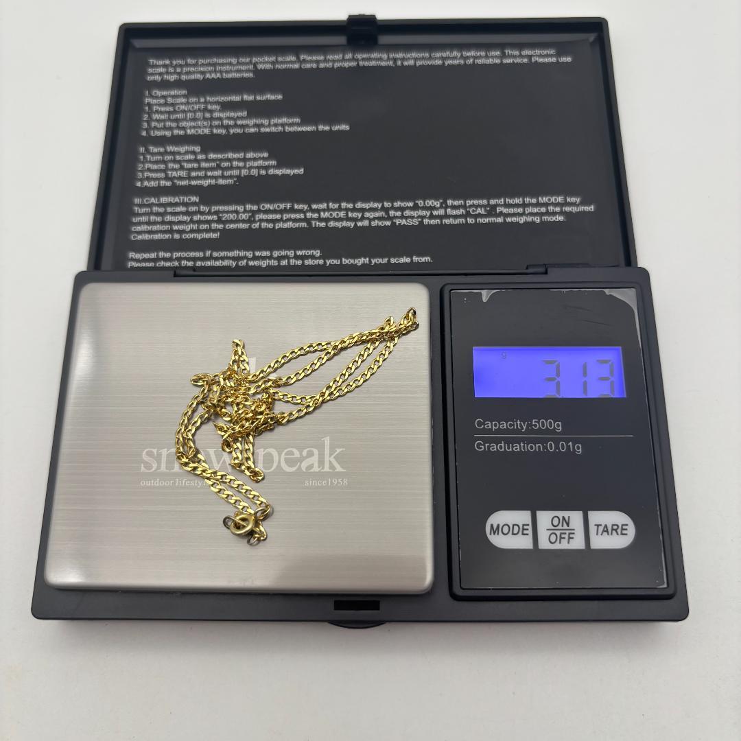 ⭐ 極美品 ✨K18ゴールドチェーンネックレス 3.13g