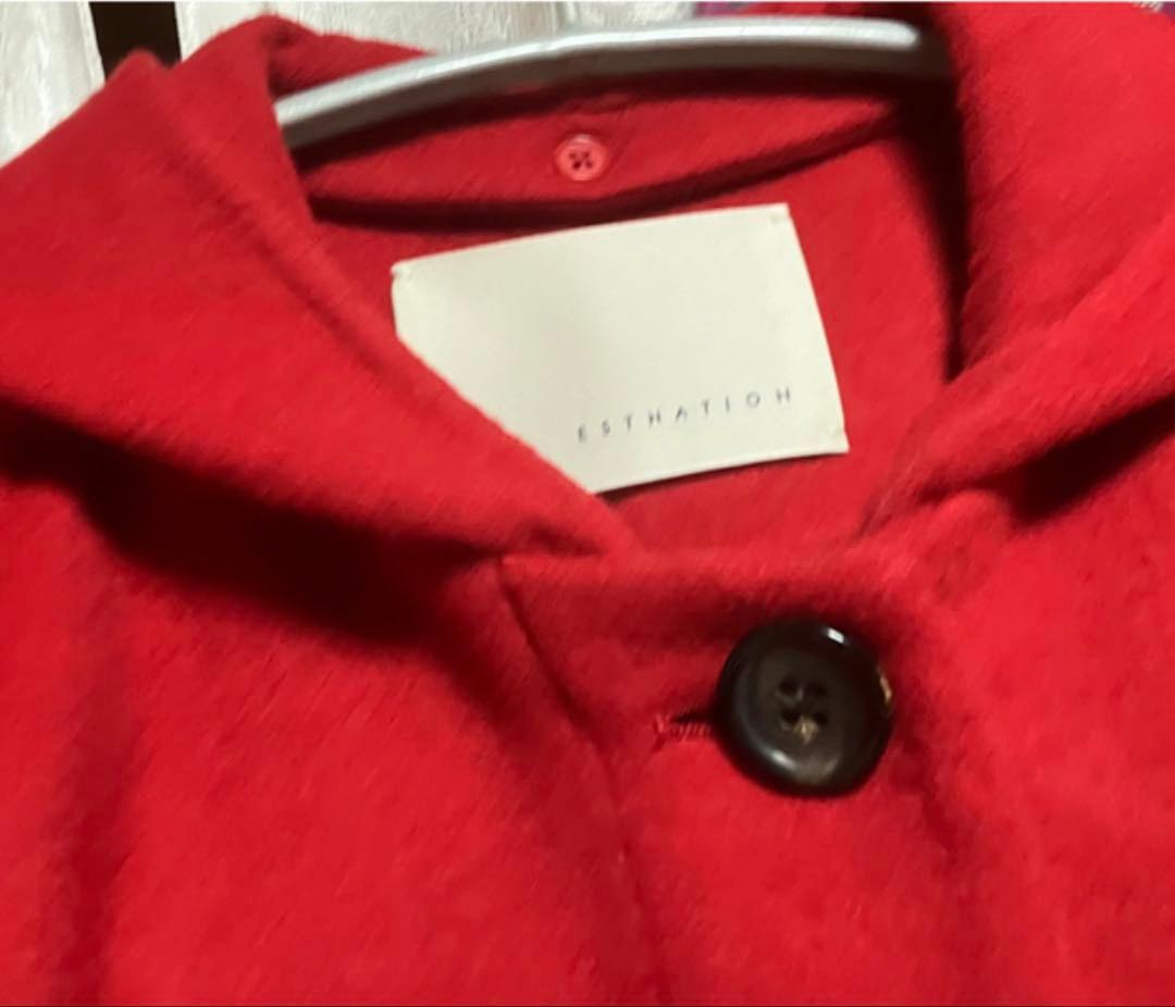 ESTNATION レッド ロングコート