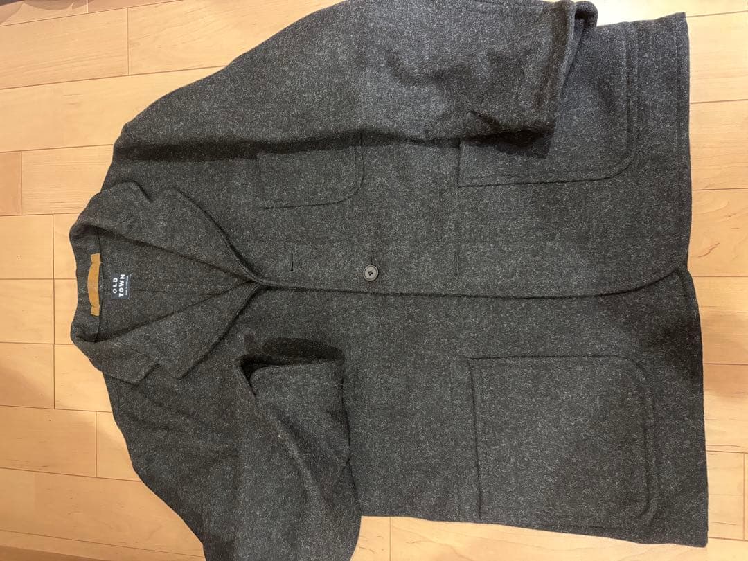 OLD TOWN ダークグレー ウールジャケット