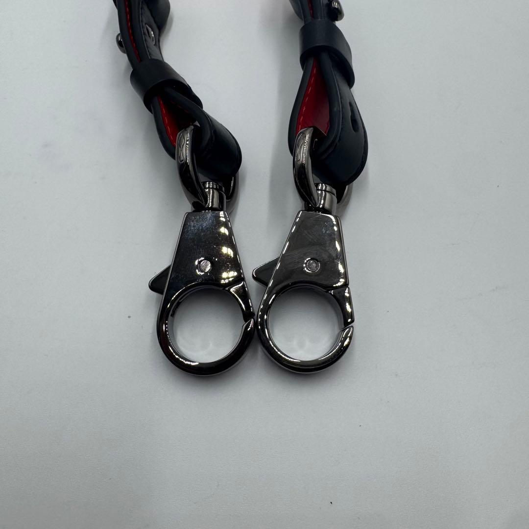 未使用✨ クリスチャンルブタン ショルダーストラップ バッグ用 ビジネス 黒 赤