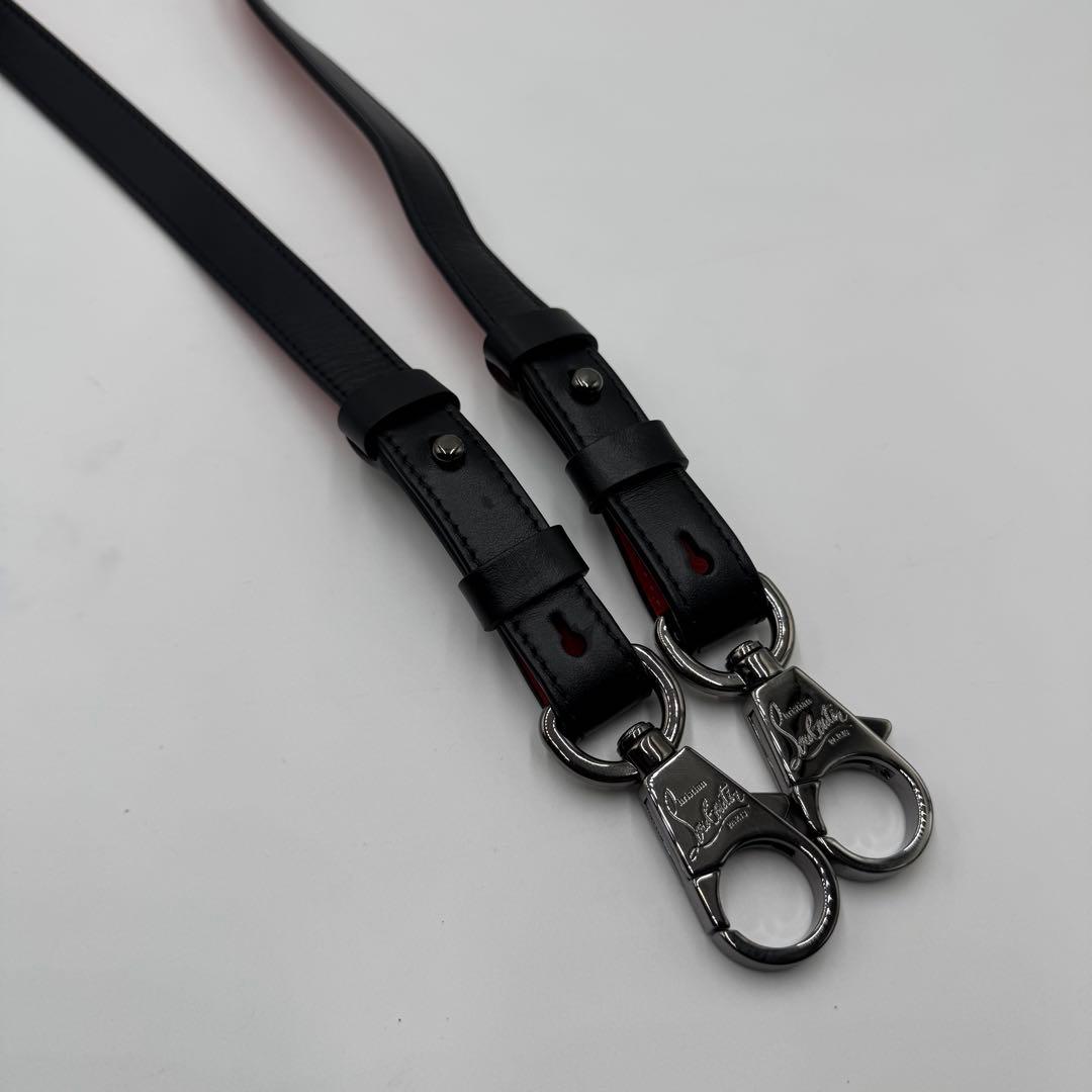 未使用✨ クリスチャンルブタン ショルダーストラップ バッグ用 ビジネス 黒 赤