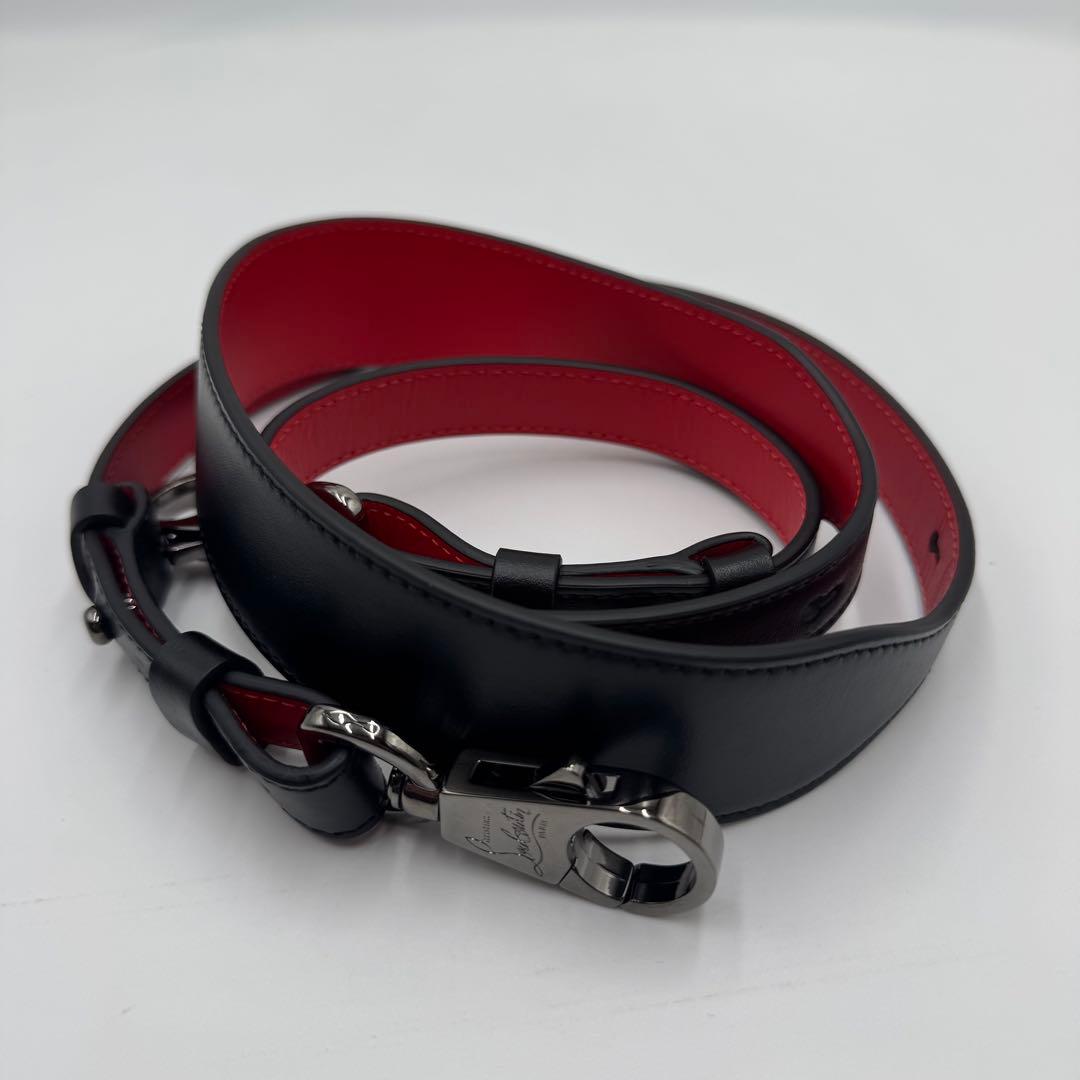 未使用✨ クリスチャンルブタン ショルダーストラップ バッグ用 ビジネス 黒 赤