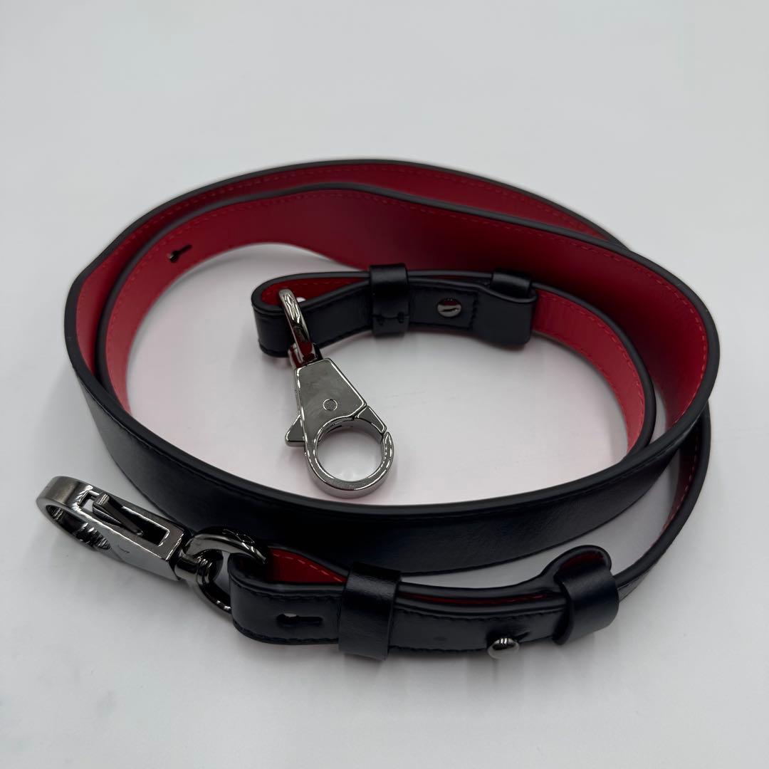 未使用✨ クリスチャンルブタン ショルダーストラップ バッグ用 ビジネス 黒 赤