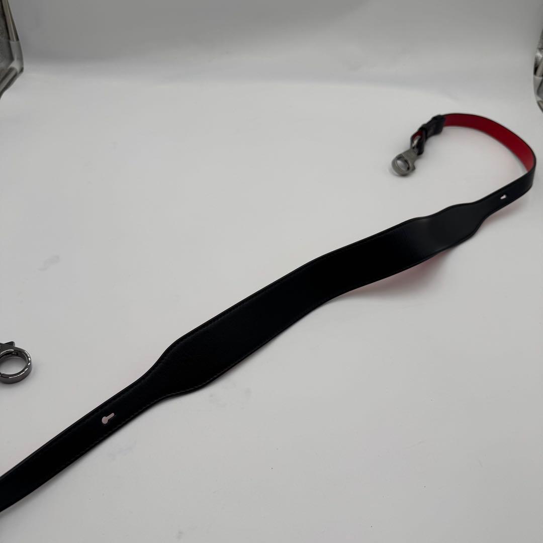 未使用✨ クリスチャンルブタン ショルダーストラップ バッグ用 ビジネス 黒 赤