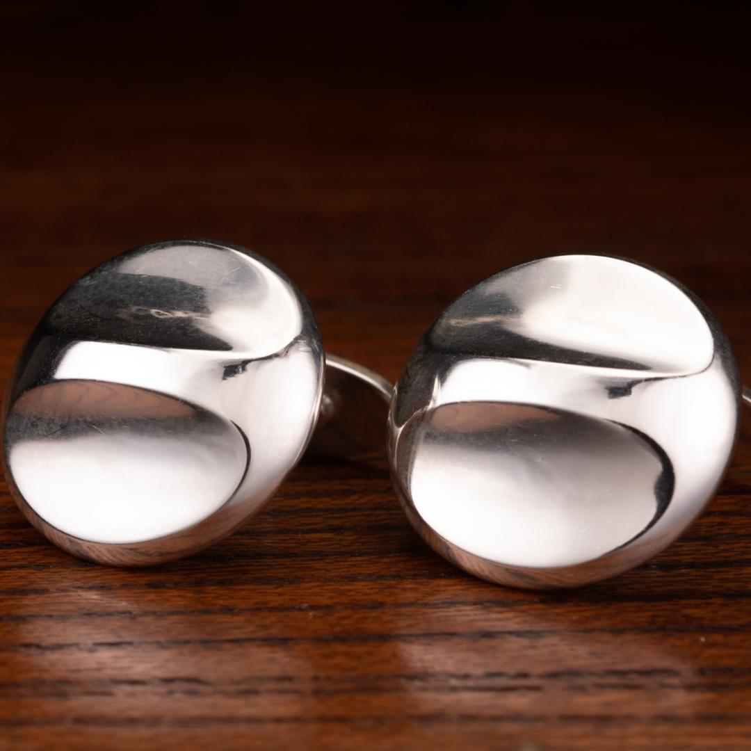 【欧州王室と皇室のお墨付】箱取説有 ジョージジェンセン カフリンクス 作品名82