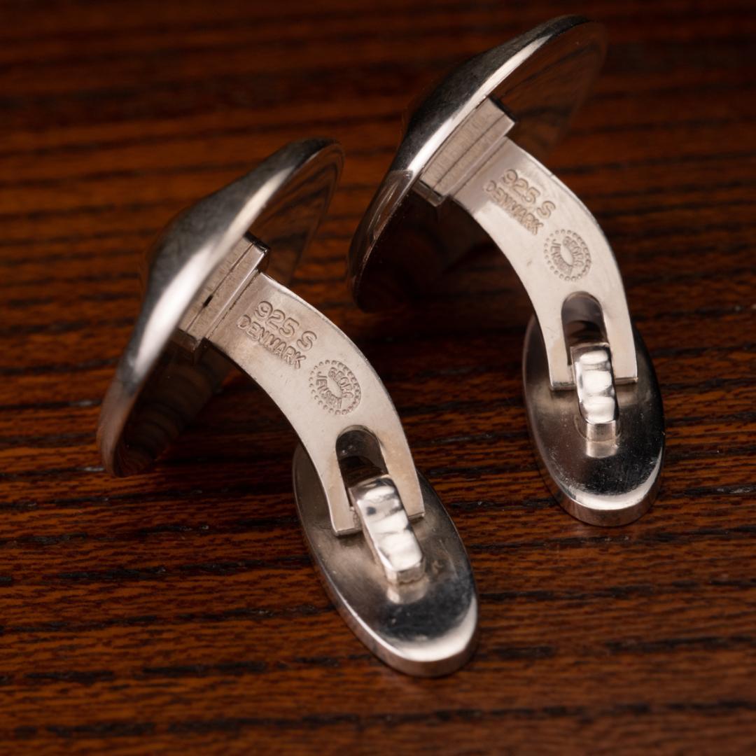 【欧州王室と皇室のお墨付】箱取説有 ジョージジェンセン カフリンクス 作品名82