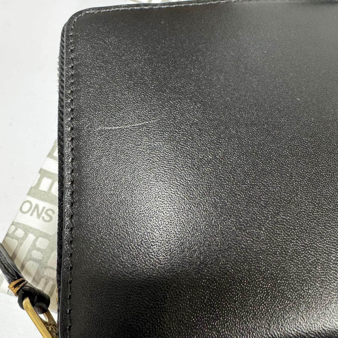 【未使用小傷あり】コムデギャルソン 財布 SA2100 ブラック ラウンドジップ