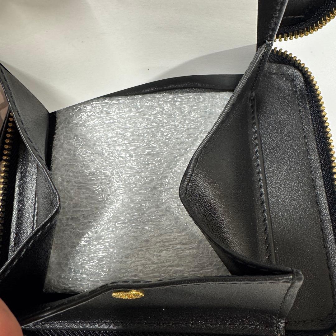 【未使用小傷あり】コムデギャルソン 財布 SA2100 ブラック ラウンドジップ