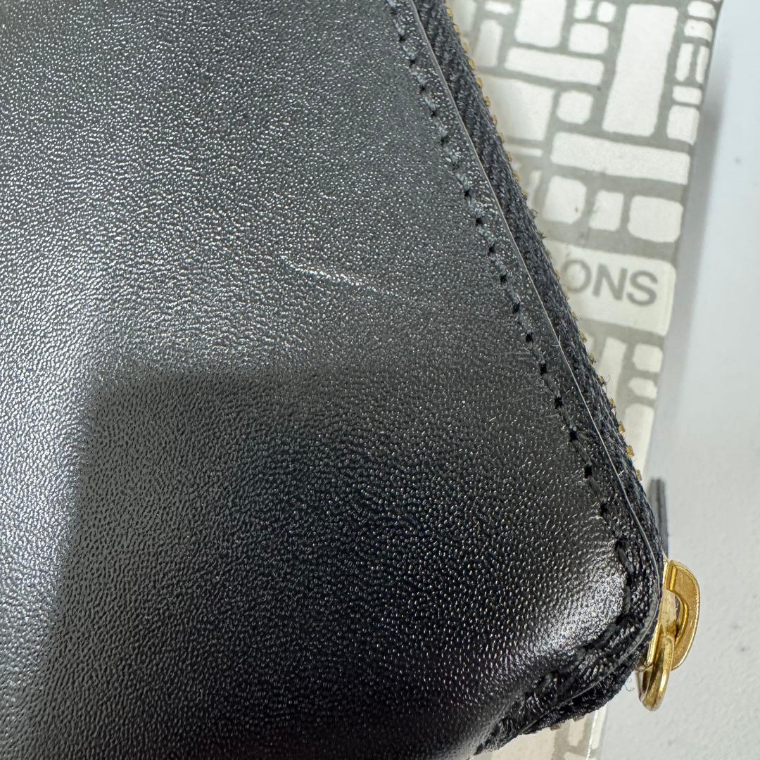 【未使用小傷あり】コムデギャルソン 財布 SA2100 ブラック ラウンドジップ