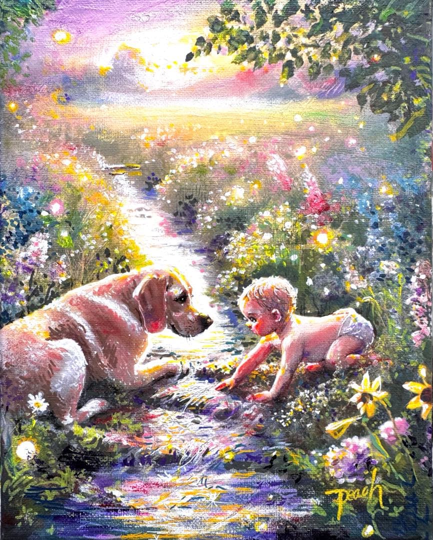 ぷるぷる侍　せせらぎの約束　絵画原画