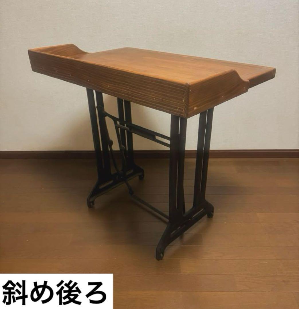 最終お値下げです★アンティーク SINGERミシン脚デスク　木製無垢材　送料込み