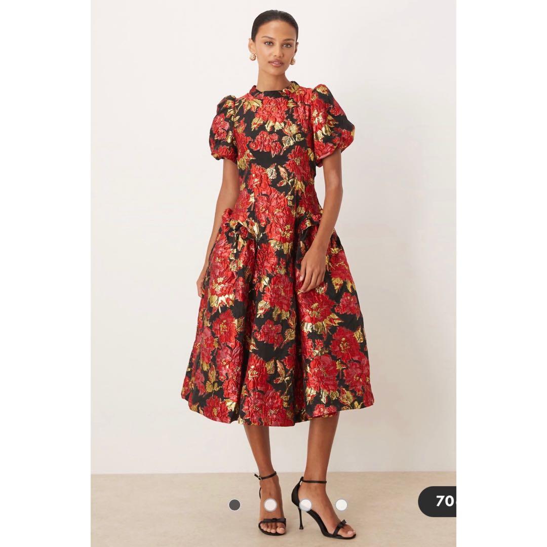 未使用級✨DREAM sister janeジャガードワンピース S 総柄