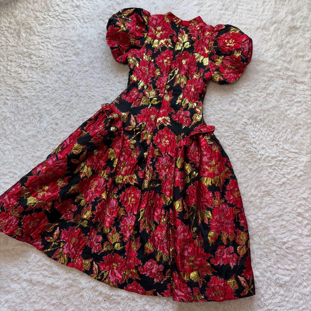 未使用級✨DREAM sister janeジャガードワンピース S 総柄