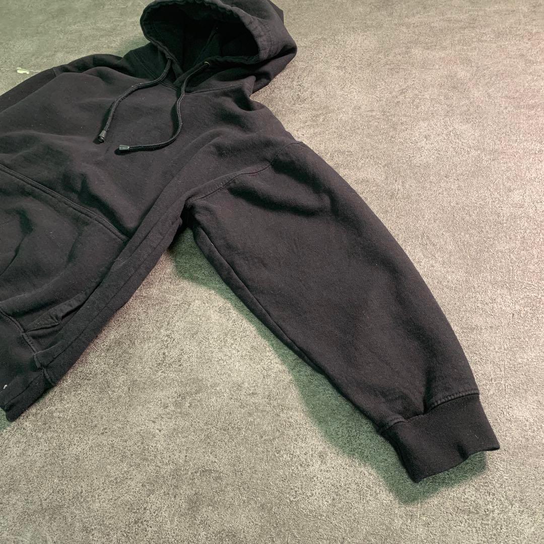 6AS2【SAAD】スウェット　パーカー　インディアンプリント　黒　古着used