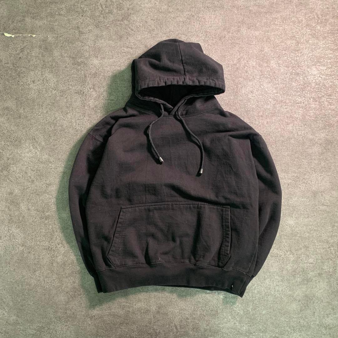 6AS2【SAAD】スウェット　パーカー　インディアンプリント　黒　古着used