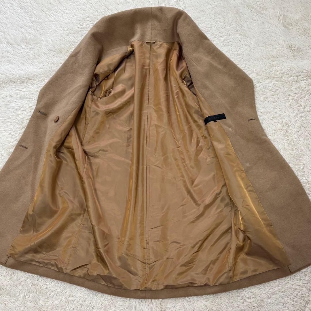 ANAYI アナイ アンゴラ ウールコート 女優襟 ビックカラー キャメル