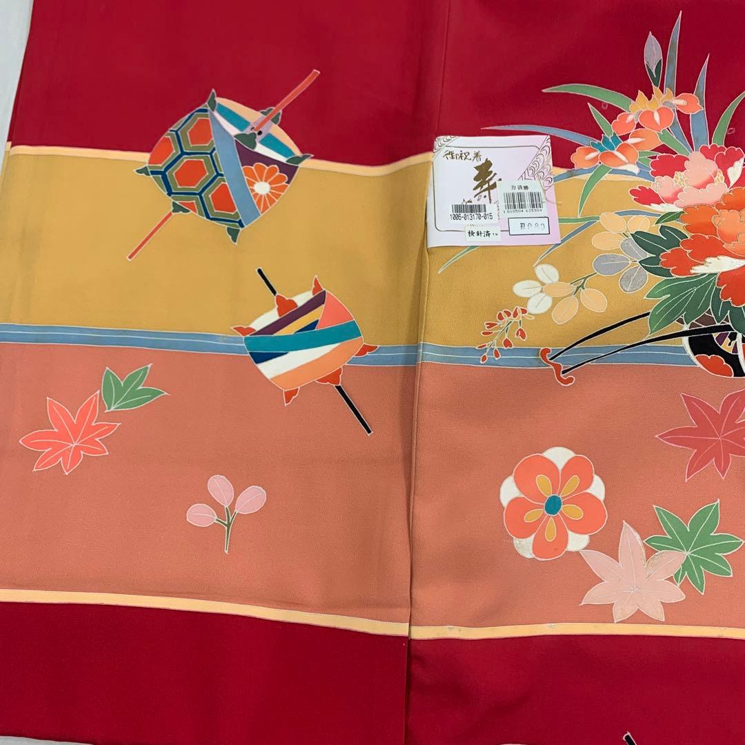 最高級新品正絹産着京友禅手描き美術、特撰盛本金、祝い四季花車古典上品遊び道具文