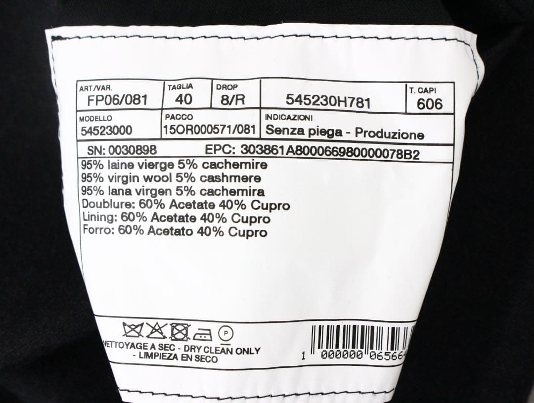 ◇美品 HERMES グレー×ネイビー ウールパンツ スラックス メンズ