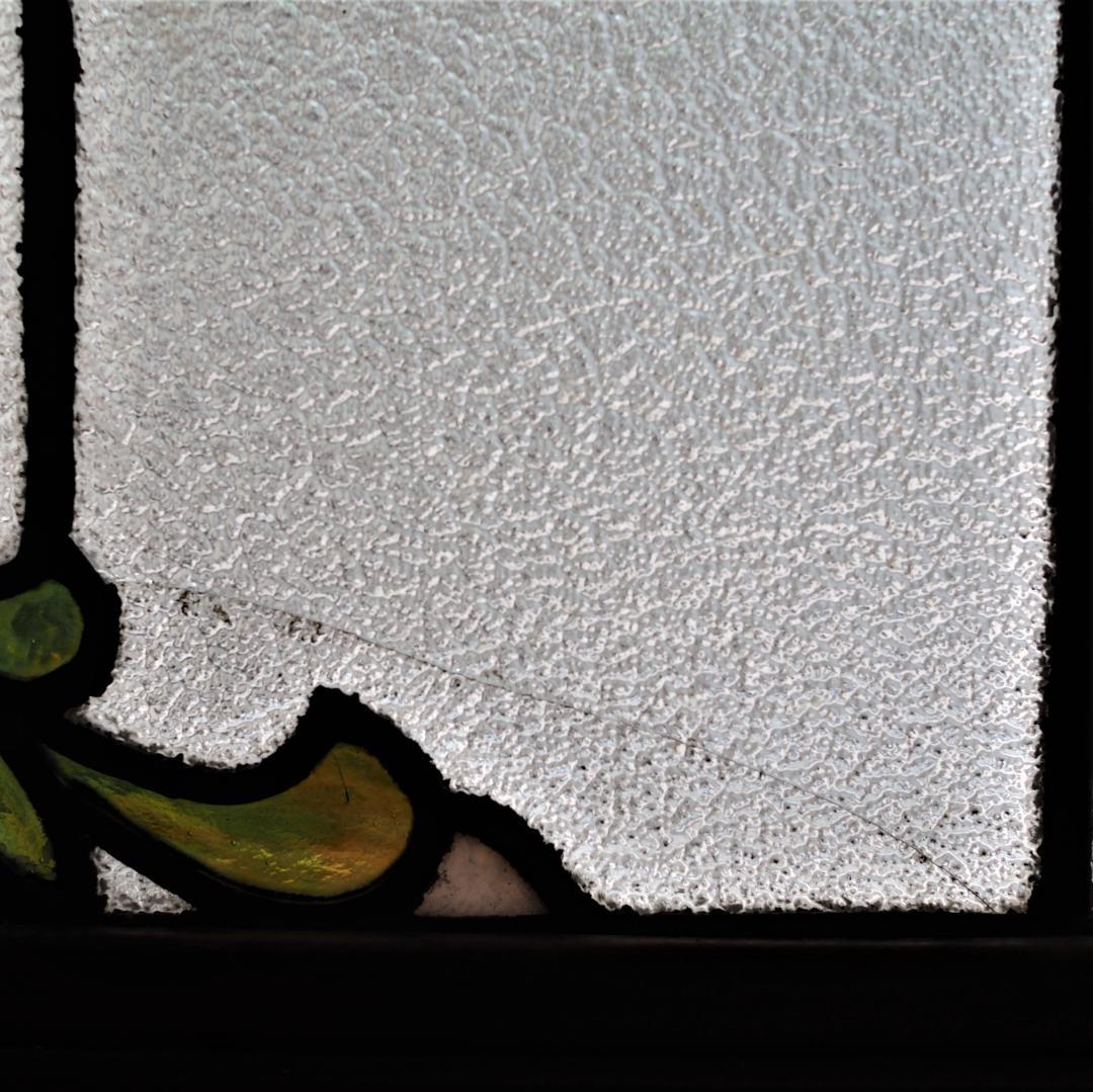 【都内引き取り限定】超希少☆和のステンドグラス☆オリジナル木製窓枠付き