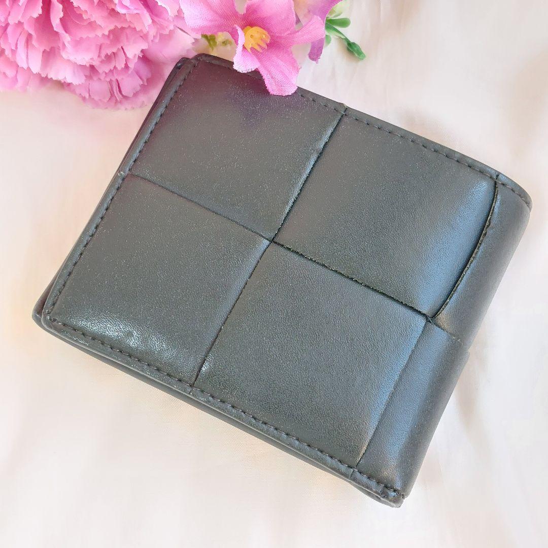 【RFID搭載】ボッテガヴェネタ 二つ折り財布 マキシイントレチャート 黒 革