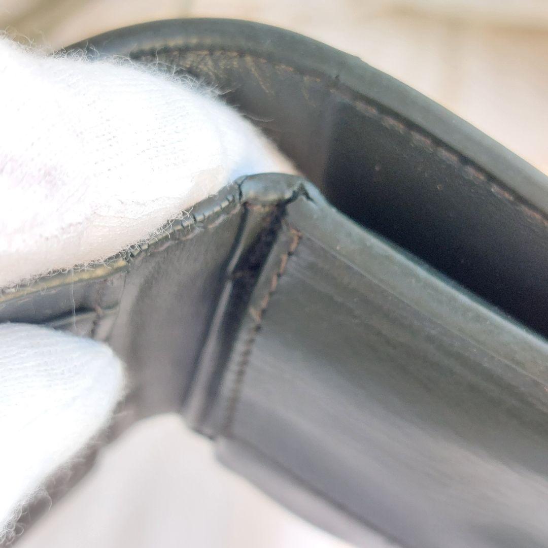 【RFID搭載】ボッテガヴェネタ 二つ折り財布 マキシイントレチャート 黒 革