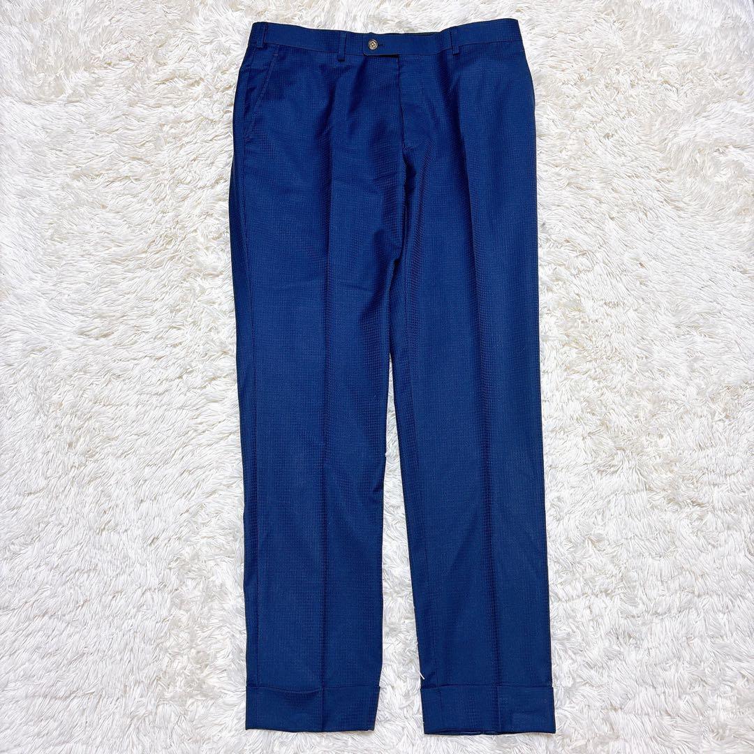 美品 GINZA Global Style COMFORT 3ピース スーツ 紺