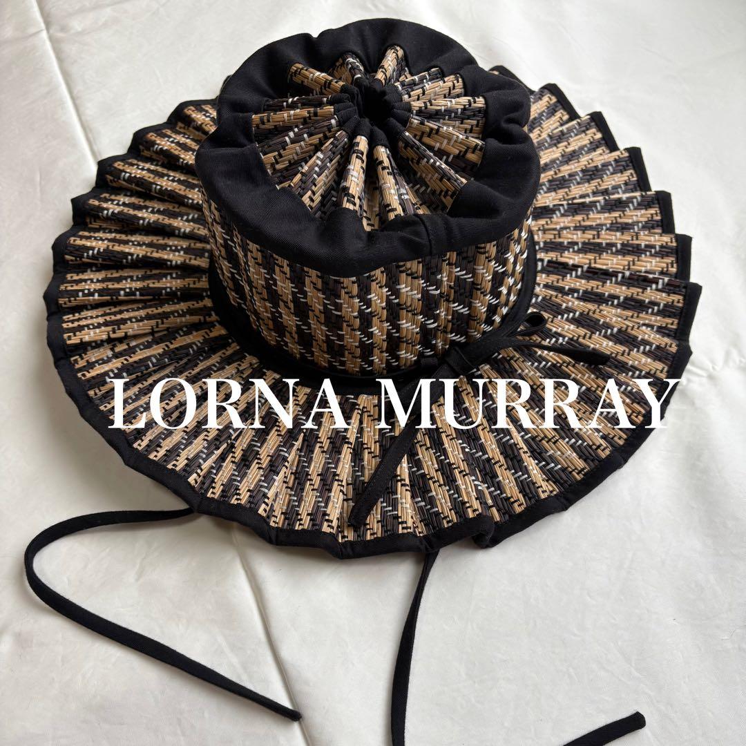 ローナマーレイLORNA MURRAY大人【Ｌ】つば広麦わら帽子 折畳ハット