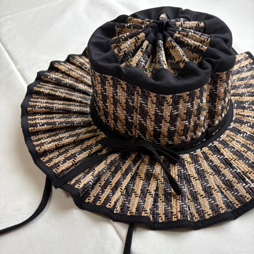 ローナマーレイLORNA MURRAY大人【Ｌ】つば広麦わら帽子 折畳ハット