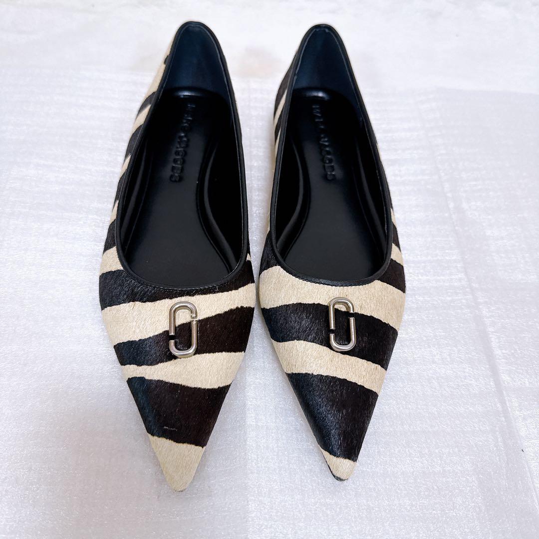 希少 極美品✨ マークジェイコブス パンプス 24cm相当 ゼブラ柄 ハラコ