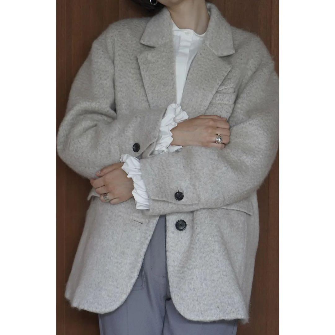 clane クラネ ミックスシャギーオーバーテーラードジャケット