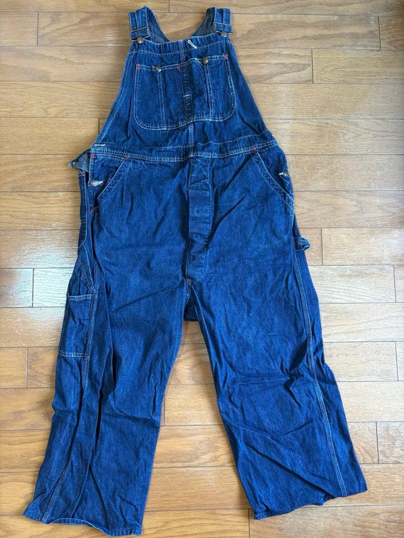 【40s/PAYDAY】オーバーオール　ヴィンテージデニム　オーバーサイズ 古着