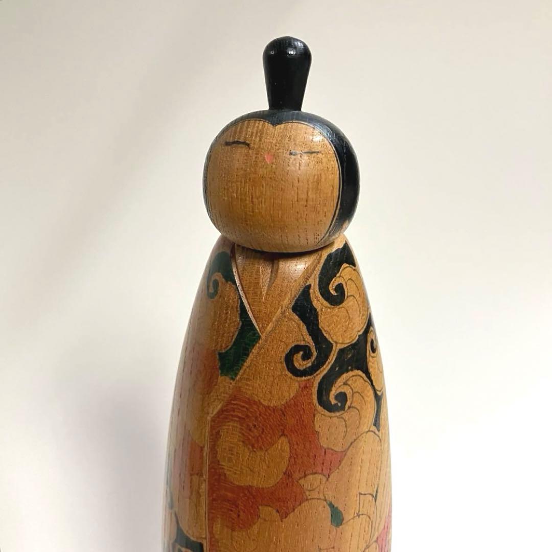 創作こけし　栗林一雪　工人　近代こけし　民芸　郷土玩具　木彫り　オブジェ