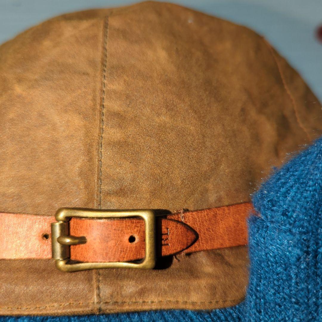 RRL ブラウンキャスケット レザー風 L/XL