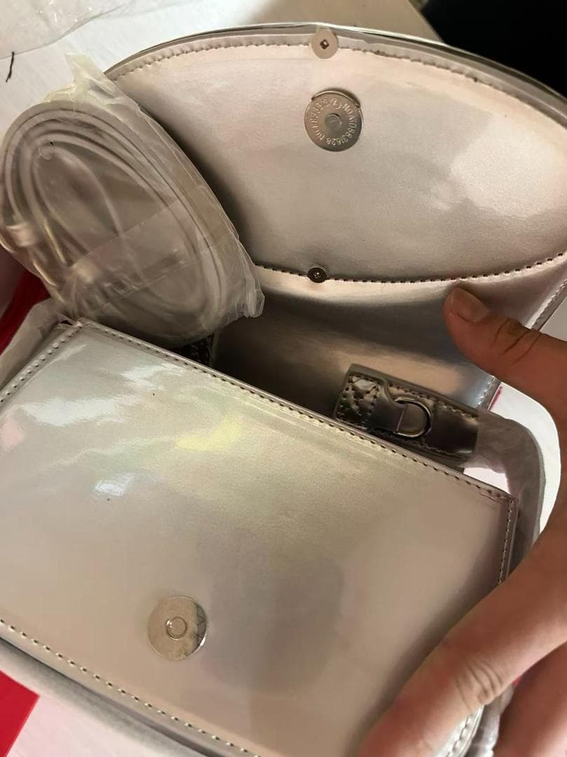 DIESEL シルバー クラッチバッ