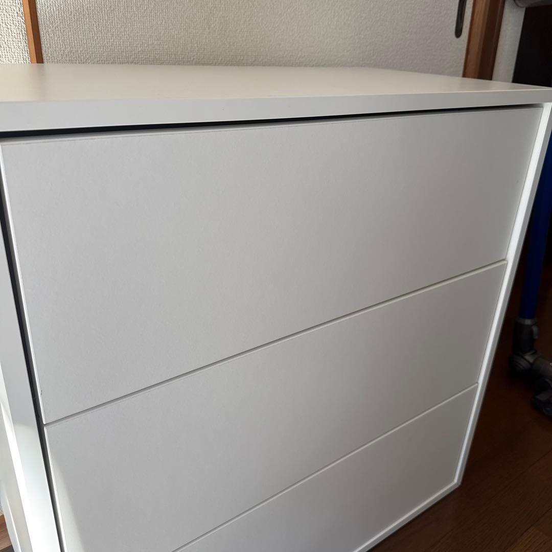 イケア エーケト 3段 引き出し 白