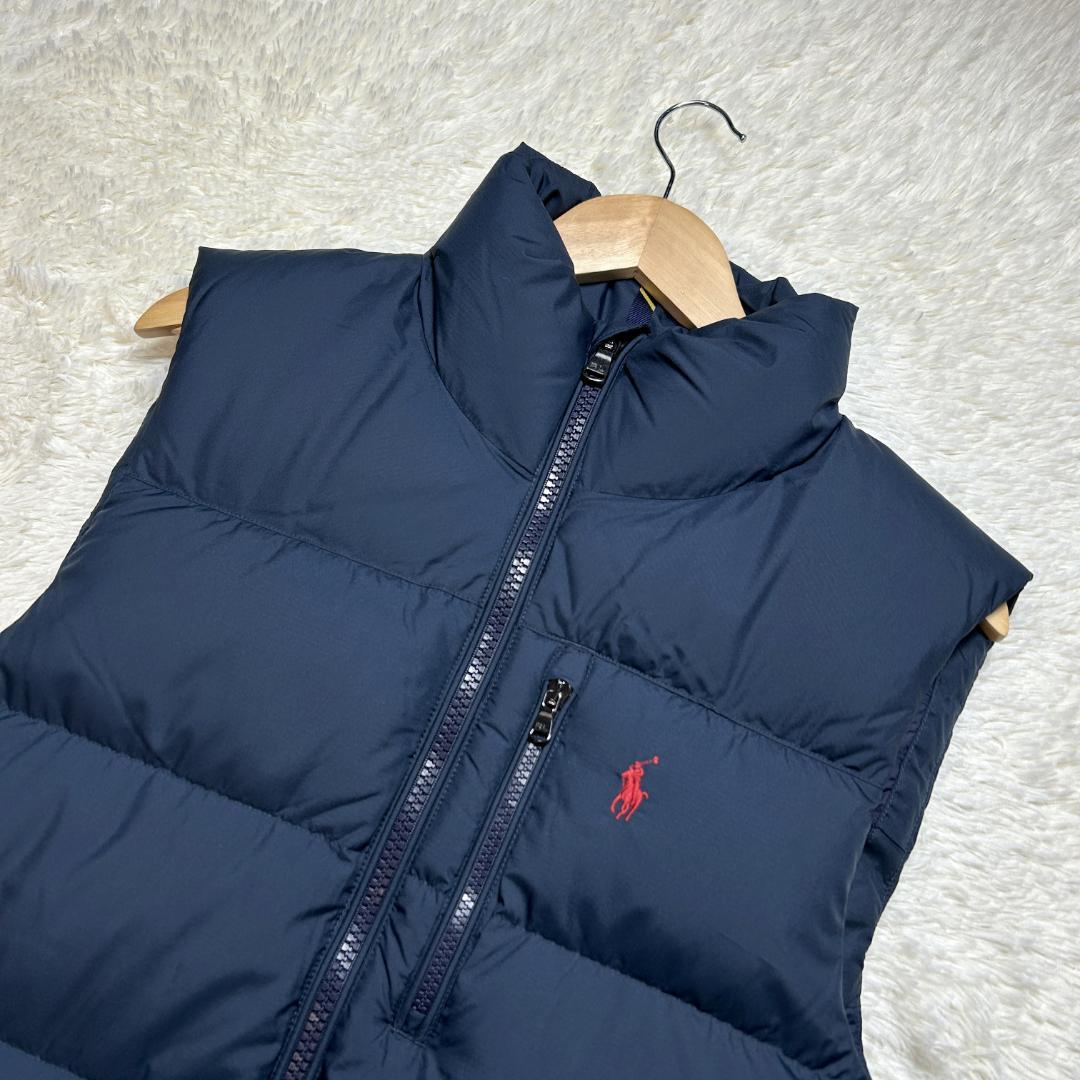 未使用品✨現行 ポロラルフローレン ダウンベスト ポニー刺繍 ネイビー M相当