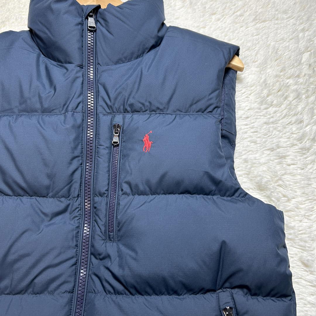 未使用品✨現行 ポロラルフローレン ダウンベスト ポニー刺繍 ネイビー M相当