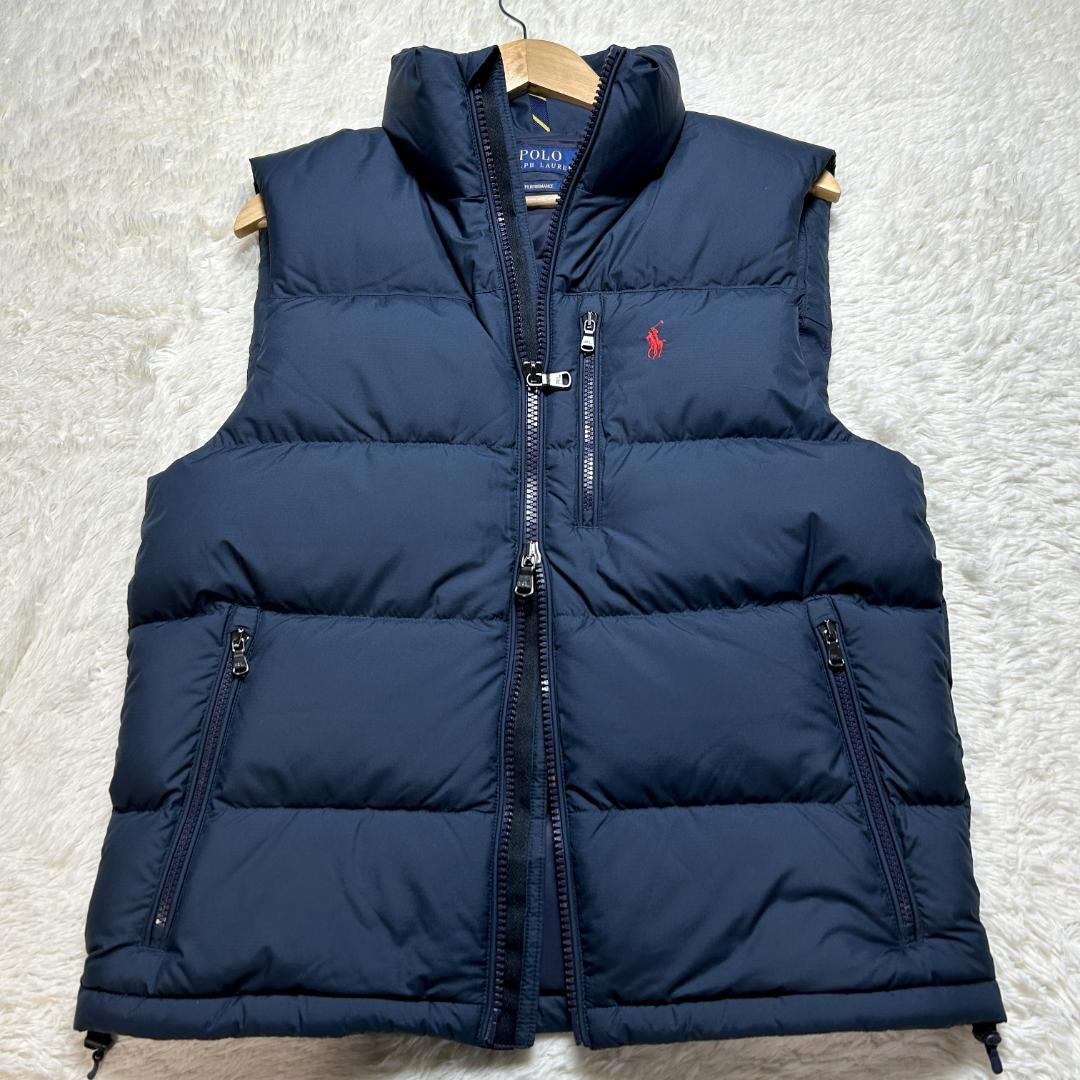 未使用品✨現行 ポロラルフローレン ダウンベスト ポニー刺繍 ネイビー M相当