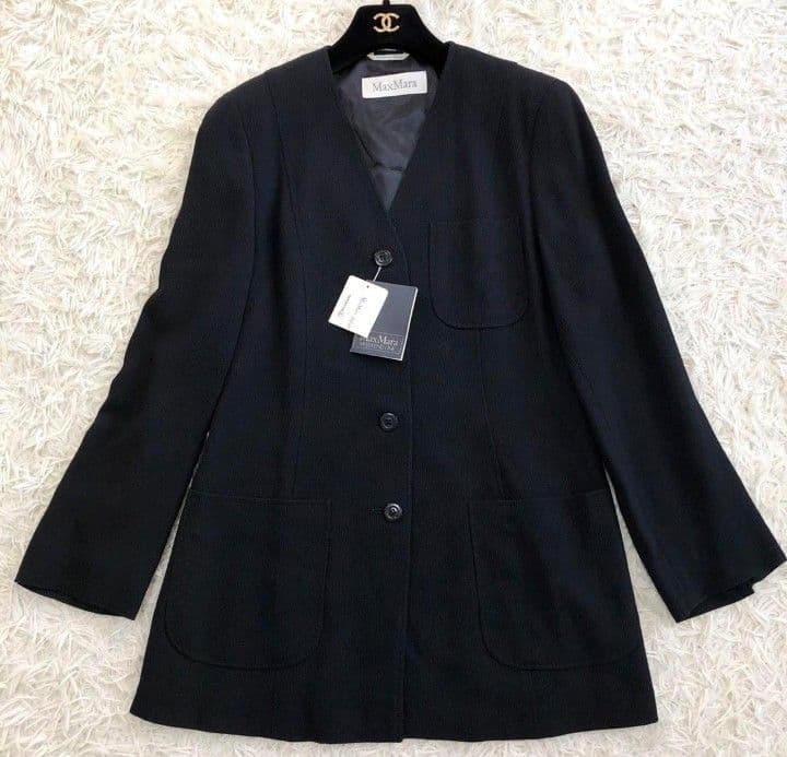 マックスマーラ ノーカラージャケット フォーマル Lサイズ