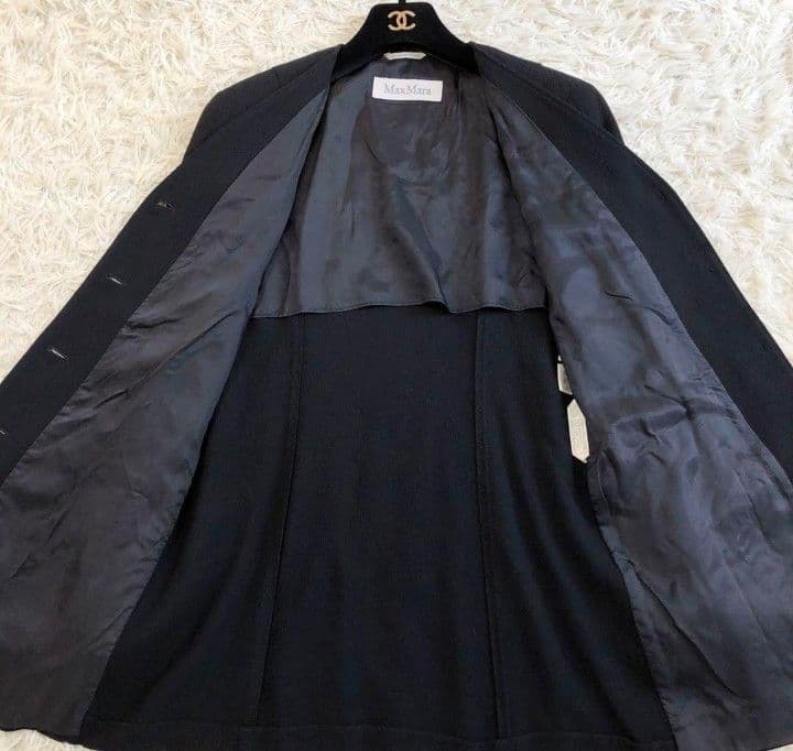 マックスマーラ ノーカラージャケット フォーマル Lサイズ