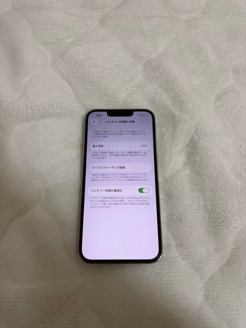 バッテリー100% iPhone13Pro シルバー 128GB 箱あり