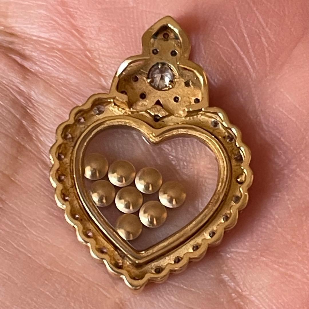 【AB SHOP】ショパール ハッピーダイヤ ムービング風 ハートK18