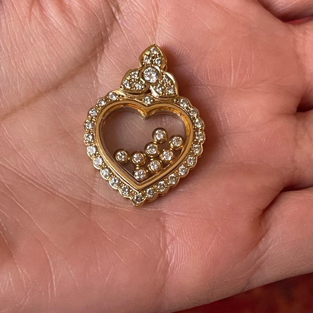 【AB SHOP】ショパール ハッピーダイヤ ムービング風 ハートK18