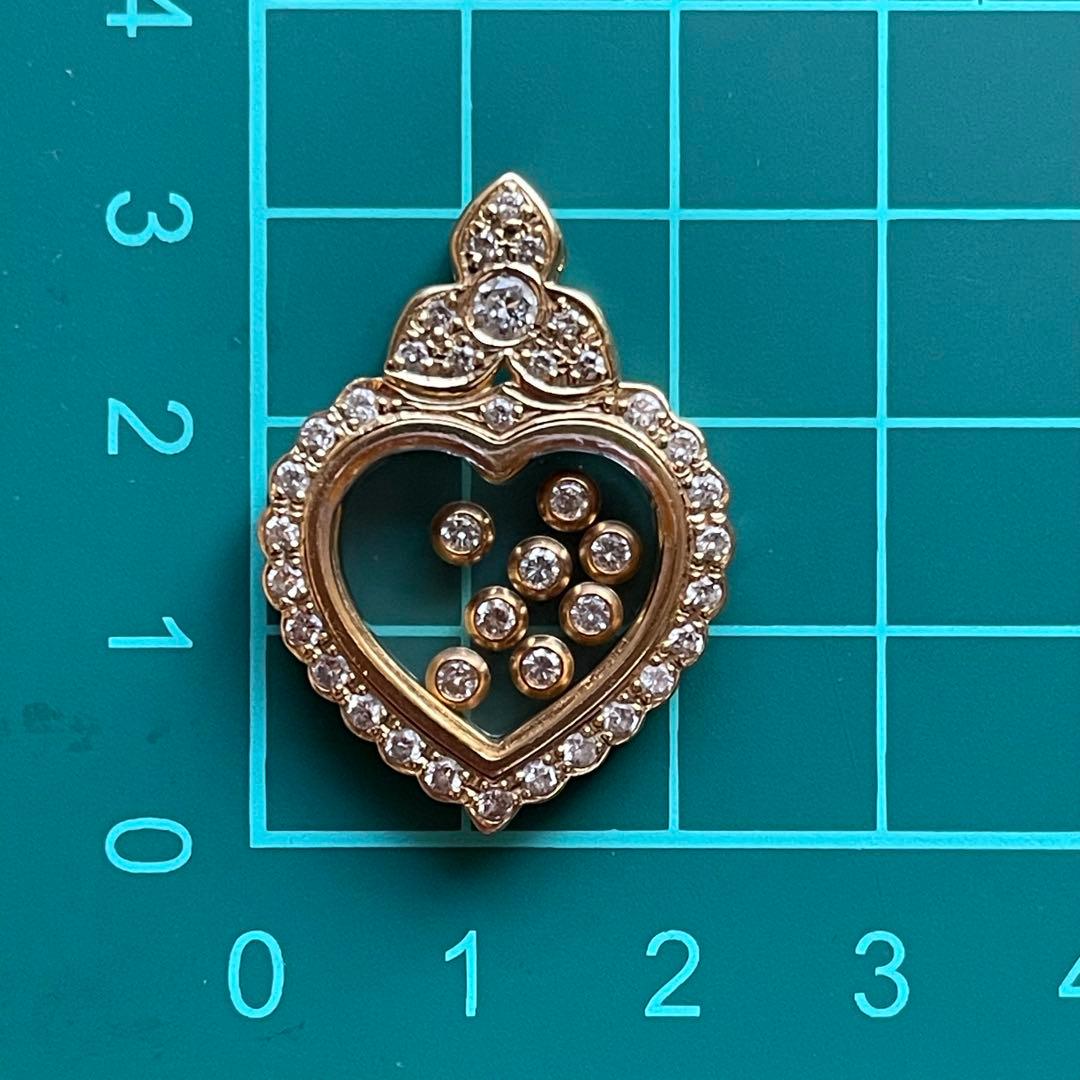 【AB SHOP】ショパール ハッピーダイヤ ムービング風 ハートK18