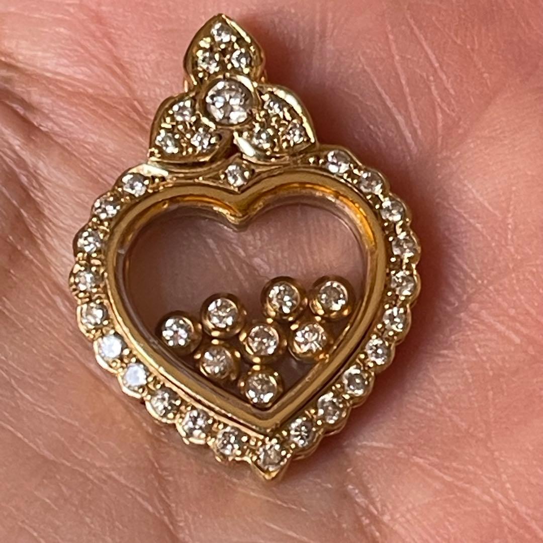 【AB SHOP】ショパール ハッピーダイヤ ムービング風 ハートK18