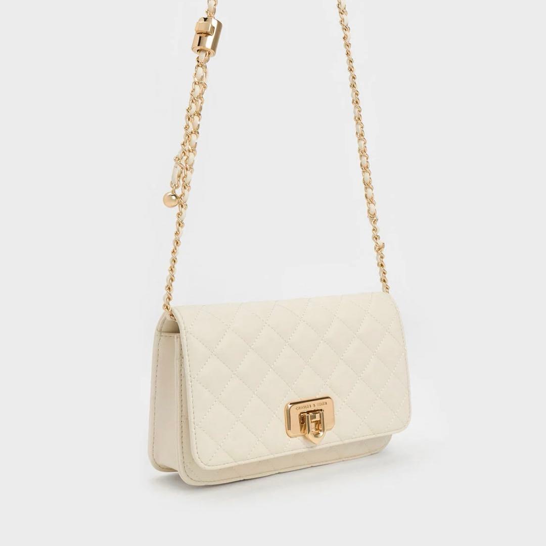 チャールズアンドキース Cressida クレシダ キルトプッシュロッククラッチ